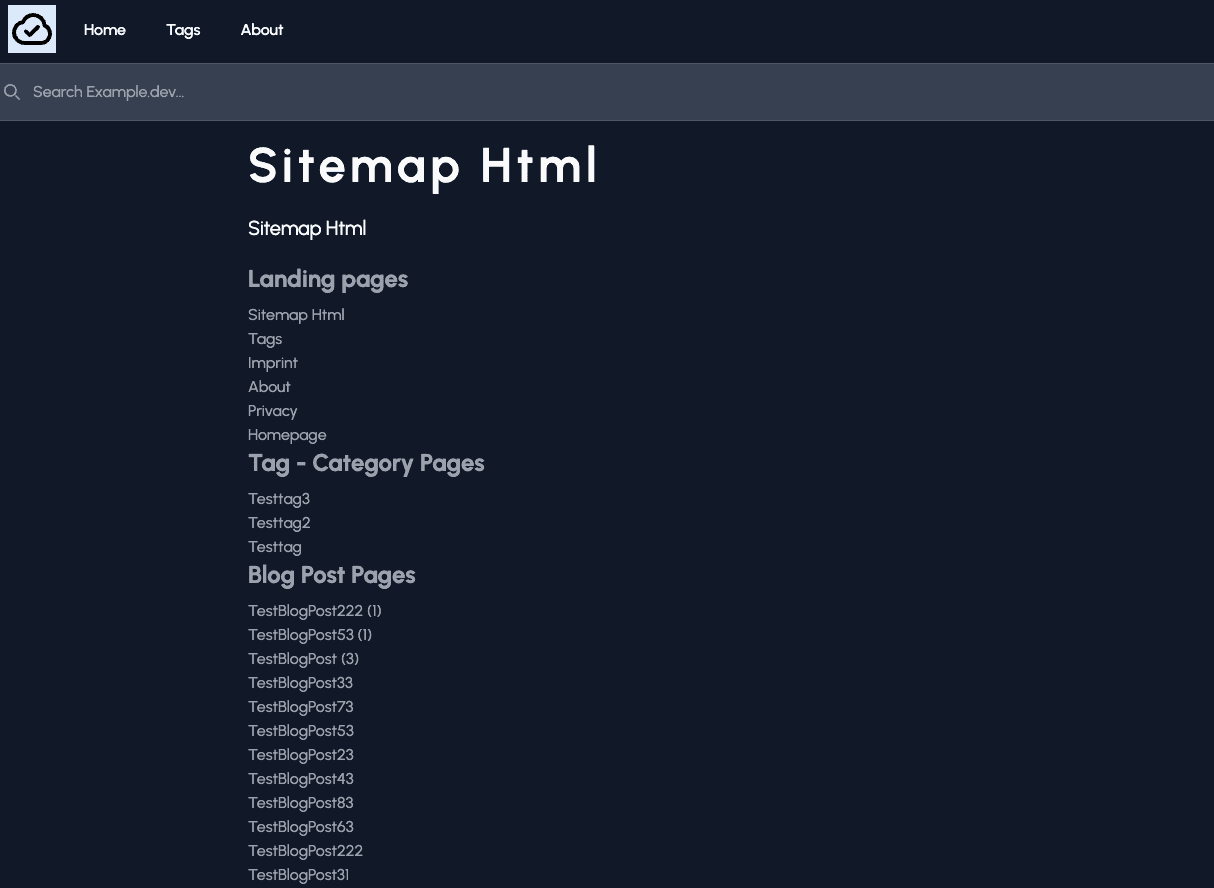 Sitemap-Html-frontend