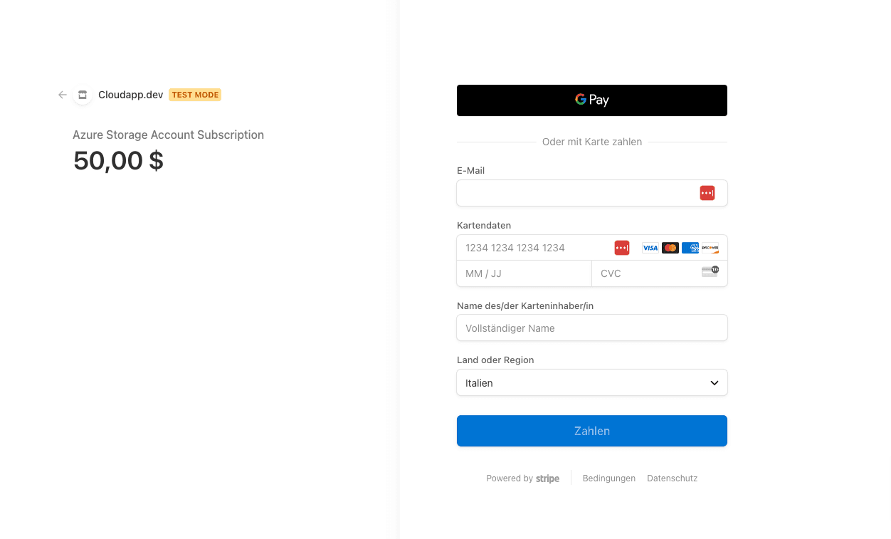 stripe payment