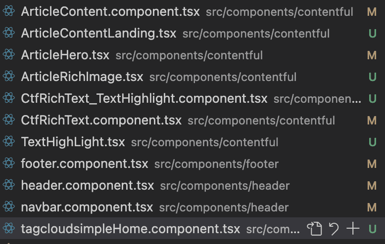 added modified components