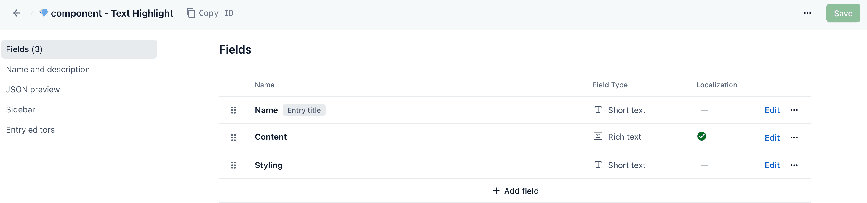 Component-Text-Highlight-Content-Model